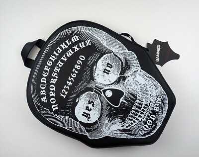 Banned Rucksack Tasche Power Trip Skull Ouija BBN7045 Schwarz Gothic Rock