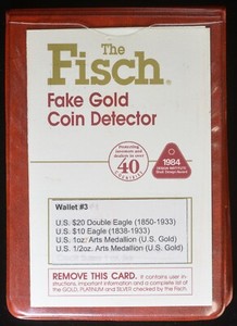 Fisch Fake Gold Coin Identification Detector Wallet 3 - American Eagles