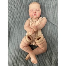 21in Unfinished Painted Reborn Baby Doll Kit w/ Cloth Body Painted Hair DIY Toys