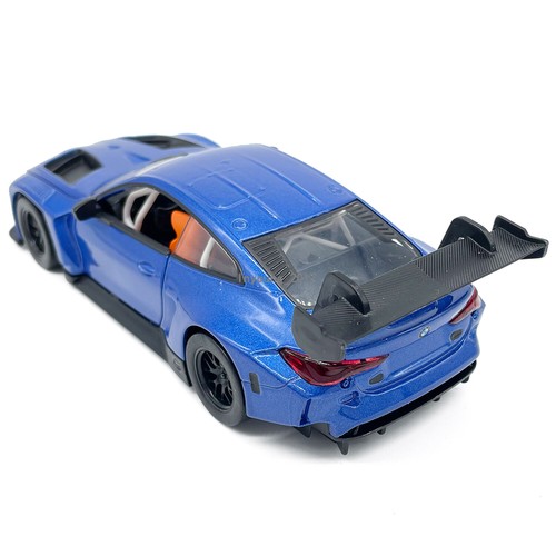 Modellino auto 1:32 BMW M4 GT3 pressofuso veicolo giocattolo porte aperte pull back per bambini ragazzi - Foto 15 di 22
