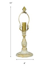 546G- DALE TIFFANY 4"X 11" DOME GOLD BASE REC- 6" TIFFANY SHADE