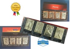 4 x Lighter Windproof Flint Ignition VIDE VERITY Set Gold Metal Petrol Christmas