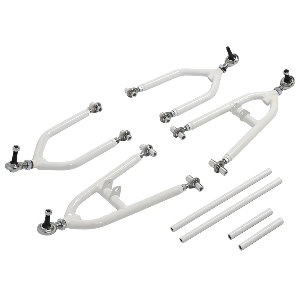 Brazos A de control delantero +2+1 para Yamaha Banshee 350 YFZ 350 1987-2006 blanco+plateado Foto 4 de 4
