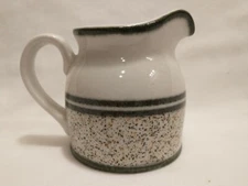 Rare 3" Steelite International England Creamer Speckled Craft Black White 