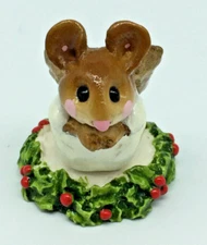 Wee Forest Folk WFF M-145b "Pageant Angel w/Holly" with WFF box