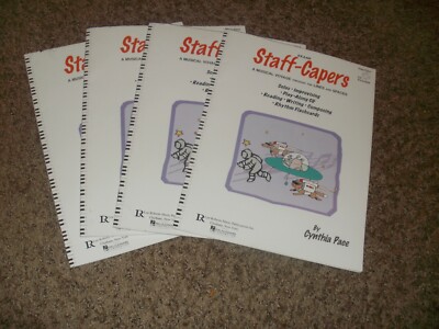 Grand STAFF-CAPERS A Musical Voyage Cynthia Pace Easy Piano Book and CD x 4