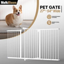 30"H Extra Wide Dog Gate Pet Safety Stair Guard Metal Doorway Protection Barrier
