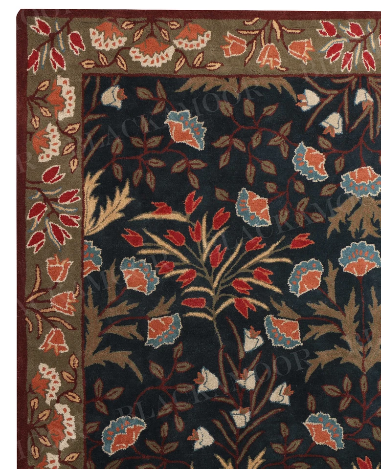 Adeline Blue Handmade 100% Woolen Tufted Area Rugs and - Image 4 of 4