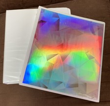 BINDERS 1.5 IRIDESCENT/WHITE 3 RINGS SHIMMERING SUPER CUTE