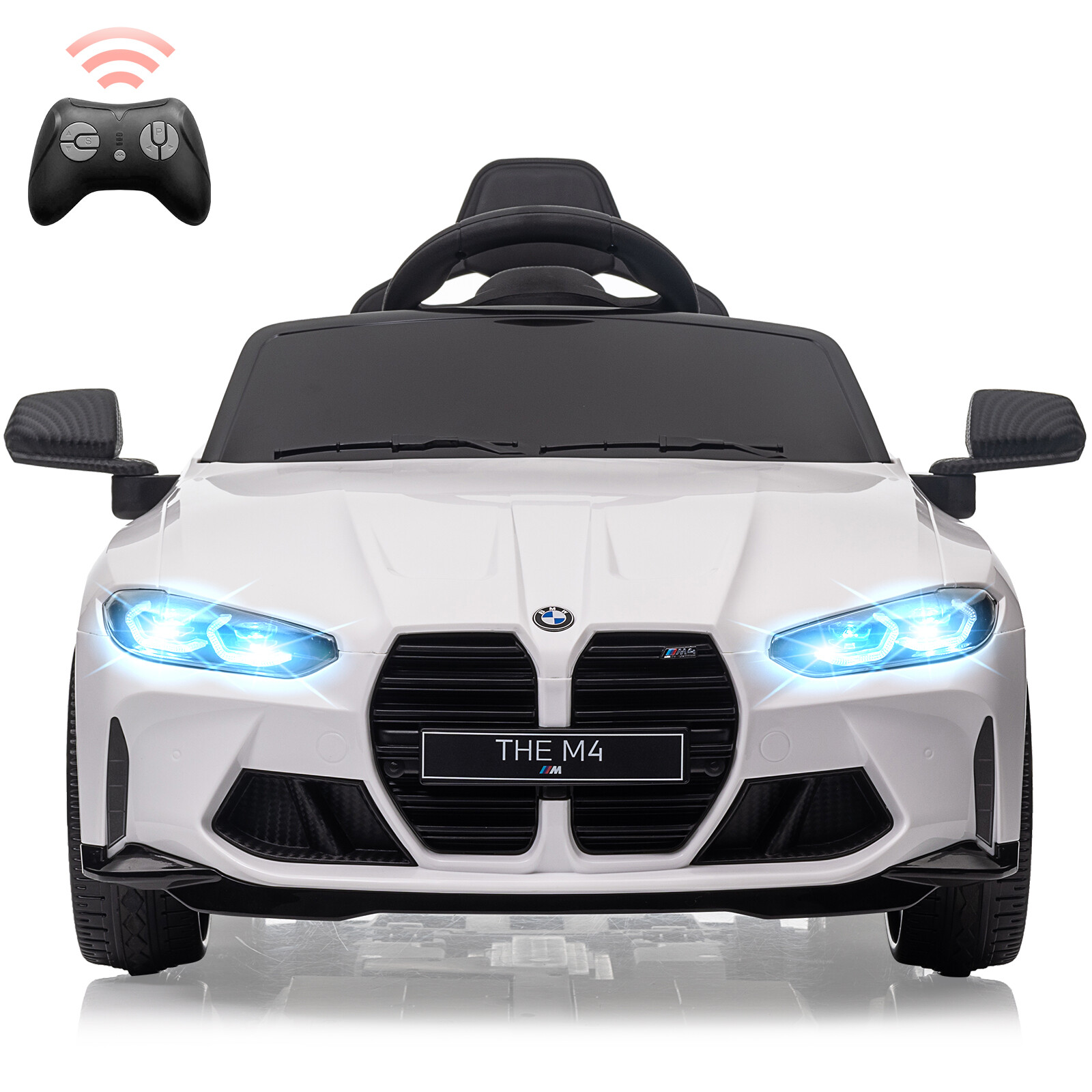 12V Kids BMW M4 Ride On Electric Car Remote 3 Speed Suspension Bluetooth LED