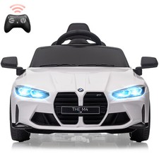 12V Kid Car w/RC, Licensed by BMW M4,Suspension System,3Speeds,Bluetooth,MP3,LED