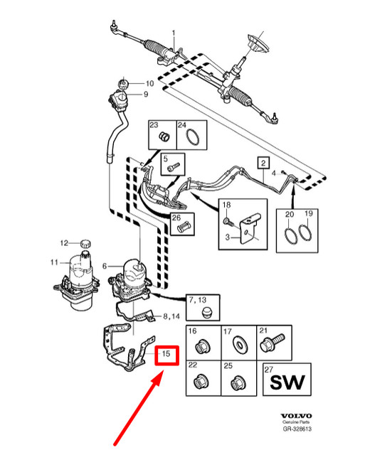 20042013 Volvo C30 Power Steering Pump Mounting Bracket 30680351 OEM for sale online eBay