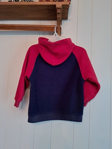 Vintage 90s GAP Athletic Unisex Youth Fleece Hoodie Sweatshirt-kids Size 5/6 - Picture 3 of 6