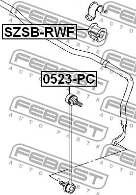 SZSB-RWF FEBEST Stabiliser Mounting for SUZUKI