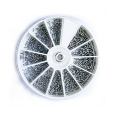 600pcs 12 Dimension Small Steel Screws Nuts Bolts M1 M1.2 M1.4 M1.6 Assorted Box