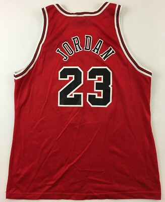 Chicago Bulls 1990s 23 Michael Jordan basketball red shirt jersey
