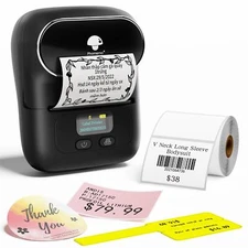 M110 Label Maker, Barcode Label Printer, Bluetooth Portable Thermal Printer f...
