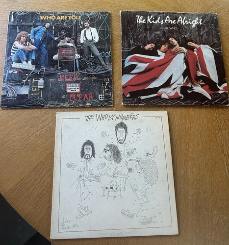 Lot of (3) The WHO LP's The Kids Are Alright, Who Are You, By Numbers Vinyl