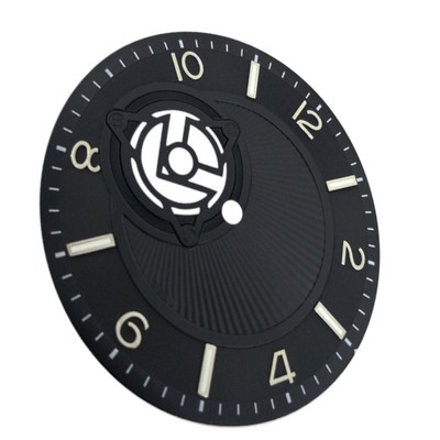 36.5mm Replacement Steel Watch Dial With Green Luminous Part For NH38 Movement A