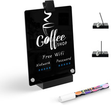 Acrylic Black Dry Erase Board with Stand - 8"X 6"