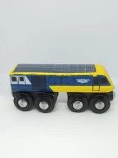 Maxim Enterprise Magnetic Wooden Railway Blue Train Locomotive