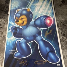 Do You Pooh Megaman Homage 3xSigned Marat Michaels, Sajad Shah & Dietrich Smith comic cover