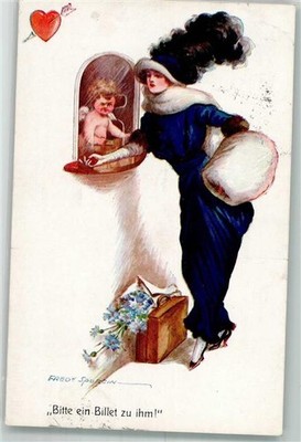 10719474 - Cupid please a ticket to him! Fur Fashion Muff Poetry / Love Spurgin,