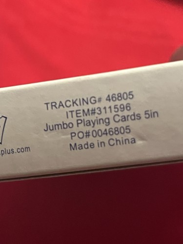 BOXED JUMBO PLASTIC COATED PLAYING CARDS COMPLETE W’ JOKERS - Picture 3 of 15