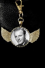 Bing Crosby memorial Clip Purse Clip backpack clip Keychain Rhinestones