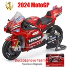 1:18 2024 Ducati Lenovo Team # 1 Bagnaia Champion Fahrer Moto GP Rennen Alliag