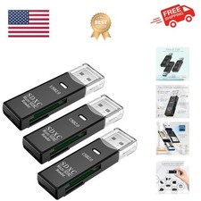 USB SD Card Reader for PC, 3 Packs Micro SD Card to USB Adapter, Card Reader ...