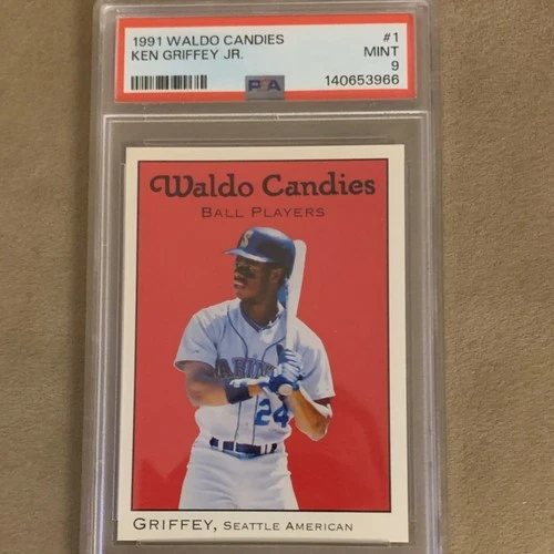 Waldo Candies 1991 Ken Griffey Jr. #1 PSA 9 Seattle Mariners Baseball Card