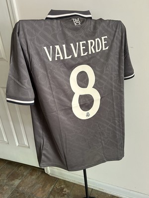 Valverde #8 Real Madrid Black Polo Jersey US Adult EU XL US Size
