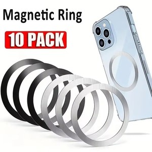 Universal Magnetic Metal Plate Ring for iPhone Samsung MagSafe Wireless Charger