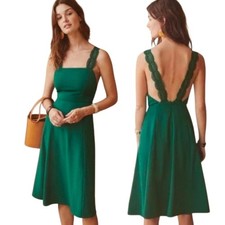 SÉZANE "Edna" Lace Detailed Midi Sundress - Size M 38