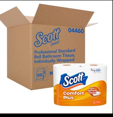 Scott ComfortPlus - Papel higiénico, 80 rollos dobles, 231 hojas por rollo, 