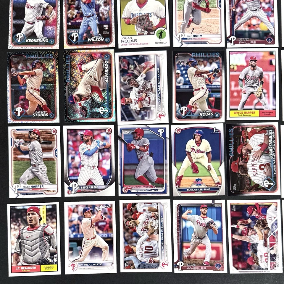 Lote de Philadelphia Phillies (55) con paralelos, tarjetas de novato RC, prospectos, lámina + Foto 4 de 4