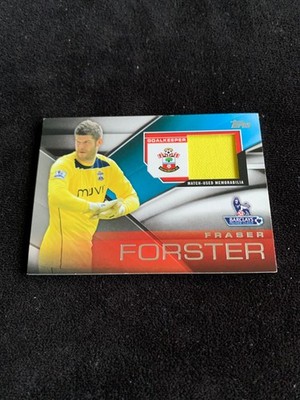 FFR-FF Fraser Forster Southampton 2014 Topps Premier Gold Football Fibers Relic