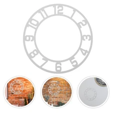  2 Pcs Mirror Wall Decals Clock Arabic Numerals Decorative Stickers