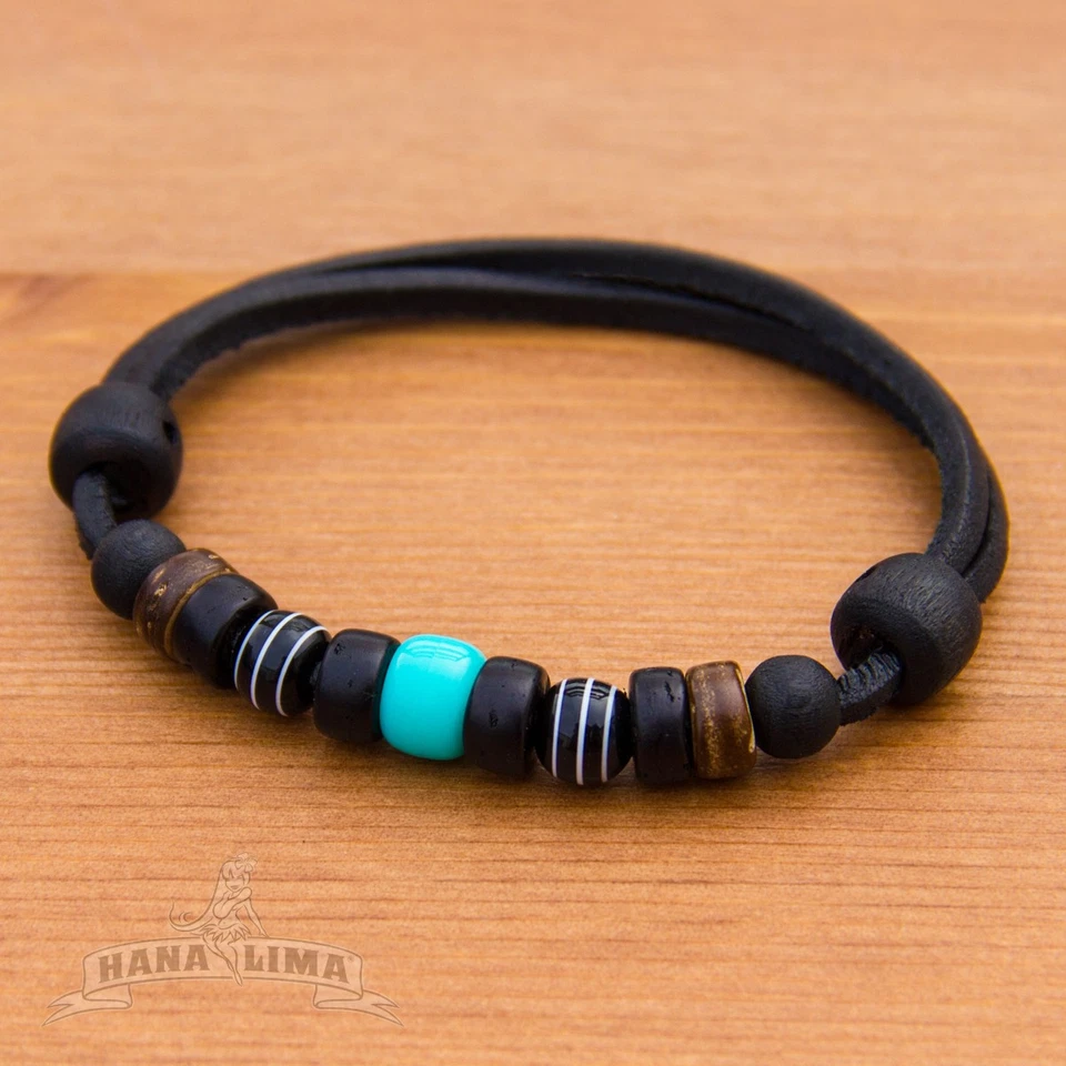 Surferarmband Lederarmband Herrenarmband Damenarmband Surfschmuck Armband Surfer - Bild 2 von 4