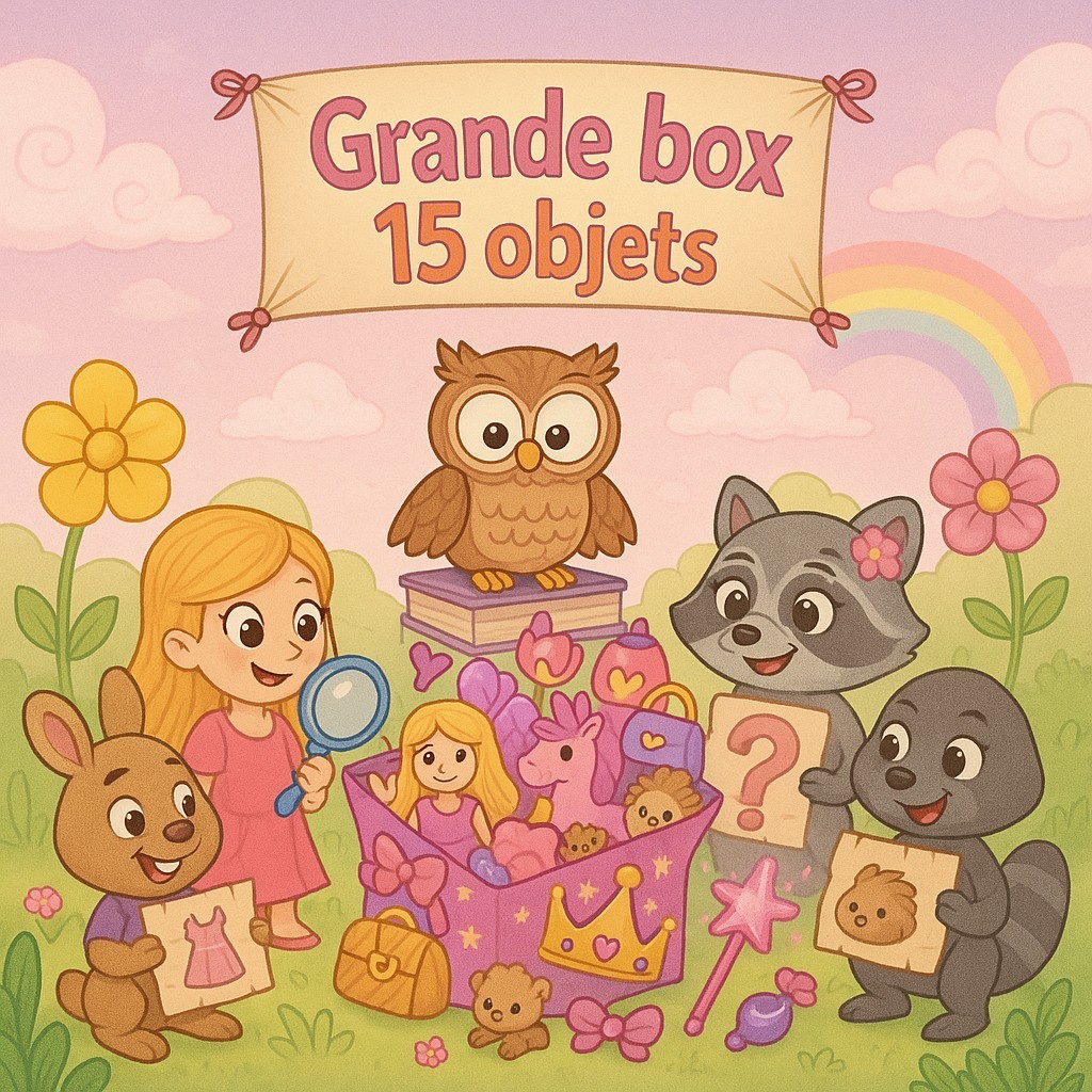 Pochette surprise pour anniversaire fille avec 15 cadeaux de kermesse