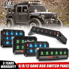 6/8/12 Gang APP/Wireless Control Switch Panel For Jeep Wrangler JL Gladiator JT