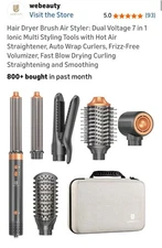 Webeauty Hair Dryer Brush Hair Styler  7in1 Comes With HARD CASE. NEW-Best Model