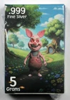 Pan Silver Co Piglet 5 Gram .999 Fine Silver Winnie the Pooh Series SEALED