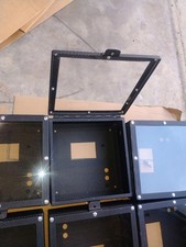 Vented Wall Mount IT Device Cage Glass Enclosure 15 X 15 X 5" New