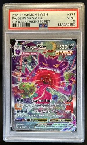 2021 Pokemon SWSH Fusion Strike Gengar VM #271/264 PSA 9