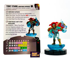 Marvel Heroclix Tony Stark, Sorcerer Supreme #052 con juego de cartas Strange Tales