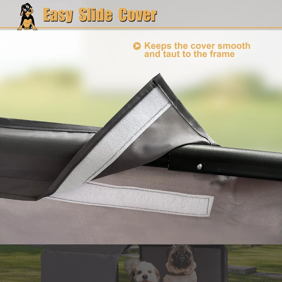 Refugio de sombra para mascotas al aire libre, versátil toldo para mascotas tienda toldo para mascotas para... Foto 4 de 4