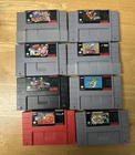 Lot of 8 Authentic Super Nintendo SNES Games Mario Doom Kirby Superman More