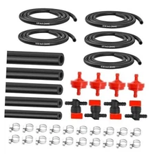 5PCS 4.92Ft Fuel Line Hose Kit,Multi-Purpose 1/8 5/32 3/16 1/4 5/16 Fuel Line 